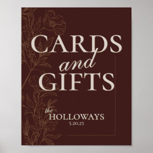 Poster Cartes et cadeaux de mariage et de fête prénuptial