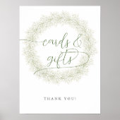 Poster Cartes et cadeaux de mariage Fleurs blanches class (Devant)