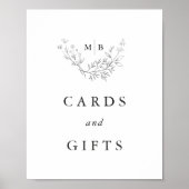 Poster Cartes et cadeaux de mariage pour monogrammes form (Devant)