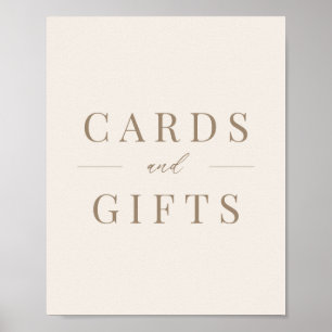 Poster Cartes et cadeaux de mariage romantiques en or et 