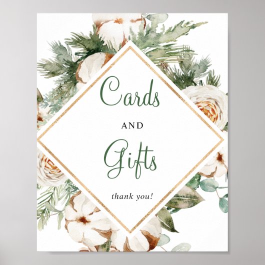 Poster Cartes et Cadeaux de Mariage Thème Pin d'Hiver Pan (Devant)