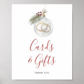 Poster Cartes et cadeaux de Noël d'hiver (Devant)