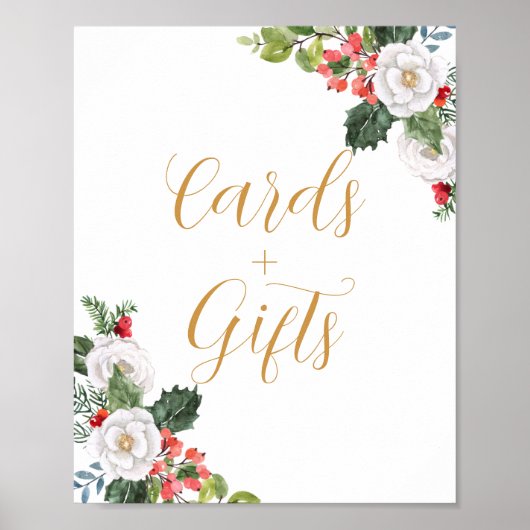 Poster Cartes et cadeaux de Noël pour la fête de mariage (Devant)