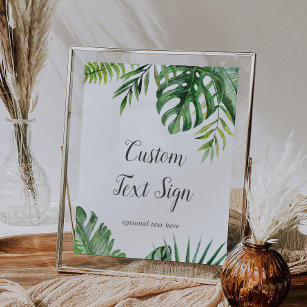 Poster Cartes et cadeaux de Palm Tropical Signe texte per