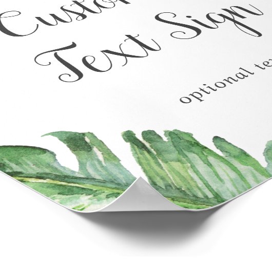Poster Cartes et cadeaux de Palm Tropical Signe texte per (Coin)