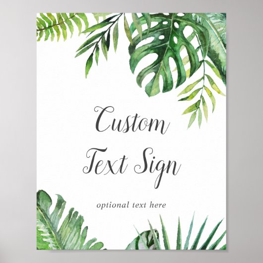 Poster Cartes et cadeaux de Palm Tropical Signe texte per (Devant)
