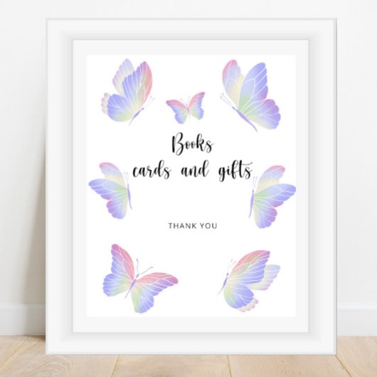 Poster Cartes et cadeaux de papillon