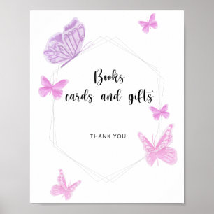 Poster Cartes et cadeaux de papillon