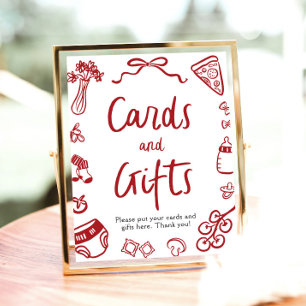 Poster Cartes et cadeaux de pizza italiennes à la main