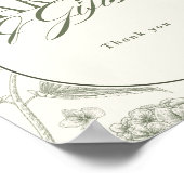Poster Cartes et Cadeaux de Réception de Mariage Hydrange (Coin)