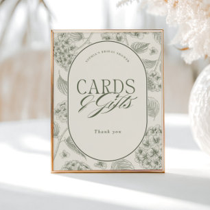 Poster Cartes et Cadeaux de Réception de Mariage Hydrange