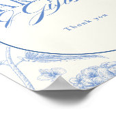 Poster Cartes et Cadeaux de Réception de Mariage Hydrange (Coin)
