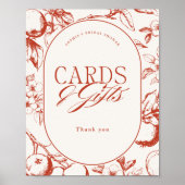 Poster Cartes et Cadeaux de Réception de Mariage Parfaite (Devant)