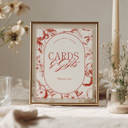 Poster Cartes et Cadeaux de Réception de Mariage Parfaite