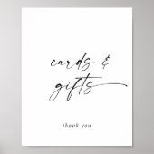 Poster Cartes et cadeaux de script moderne (Devant)