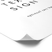 Poster Cartes et cadeaux de typographie chic avec enseign (Coin)