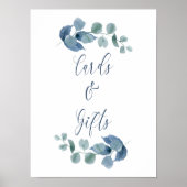 Poster Cartes et cadeaux de verdure à l'aquarelle d'eucal (Devant)