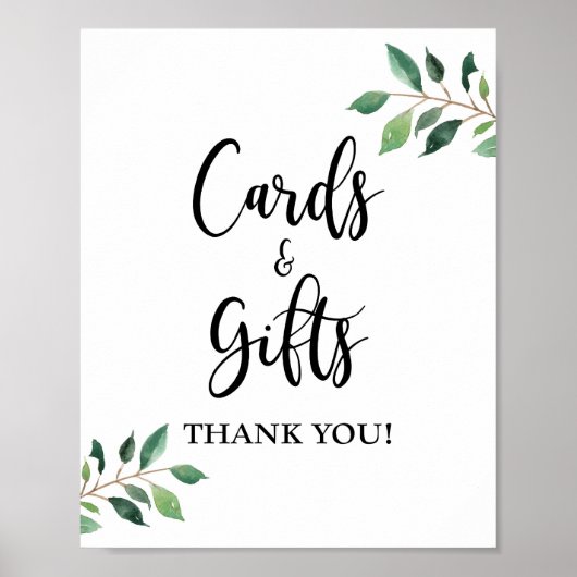 Poster Cartes et cadeaux de verdure Signal Mariage ou de  (Devant)