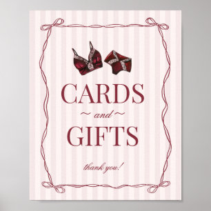 Poster Cartes et Cadeaux de Vierge pour Lingerie Rouge Bo