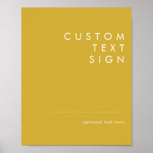 Poster Cartes et Cadeaux Dorés Minimalistes Modernes avec