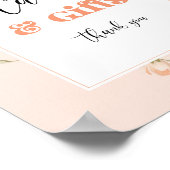 Poster Cartes et cadeaux douce pêche aquarelle anniversai (Coin)