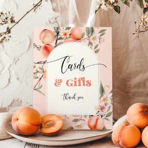 Poster Cartes et cadeaux douce pêche aquarelle anniversai