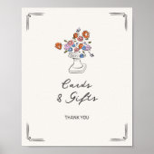 Poster Cartes et cadeaux d'Urn floral à la main (Devant)