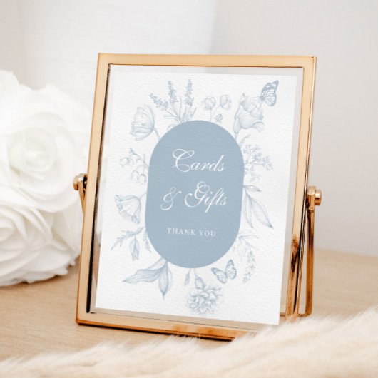 Poster Cartes et cadeaux Dusty Blue Line