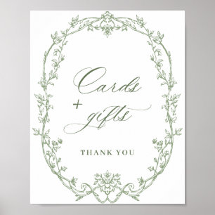 Poster Cartes et cadeaux écologiques de style victorien