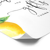 Poster Cartes et cadeaux élégants aquarelle citrons (Coin)