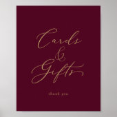 Poster Cartes et cadeaux en or et en Bourgogne (Devant)