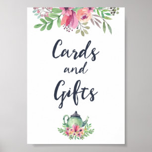 Poster Cartes et cadeaux enterrement de vie de jeune fill