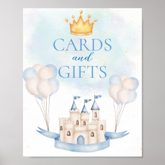 Poster Cartes et cadeaux FairyTale Castle Crown Balloon P (Devant)
