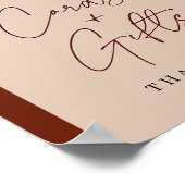 Poster Cartes et cadeaux Fête des mariées café (Coin)