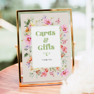 Poster Cartes et cadeaux fleur sauvage lumineux et élégan