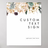 Poster Cartes et Cadeaux Fleuris Blancs Enseigne Personna (Devant)