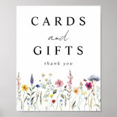 Poster Cartes et cadeaux Fleurs sauvages élégants (Devant)