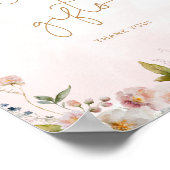 Poster Cartes et cadeaux fleurs sauvages rose (Coin)
