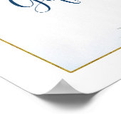 Poster Cartes et cadeaux Floral Citron bleu (Coin)