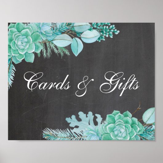 Poster Cartes et cadeaux. La menthe est succulente. Maria (Devant)