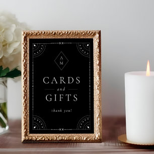 Poster Cartes et Cadeaux Lune et Étoiles Célestes Sombres
