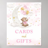 Poster Cartes et cadeaux Lune Ours En Teddy Pink Or Ballo (Devant)