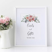 Poster Cartes et cadeaux Mariage de script rose rose pâle