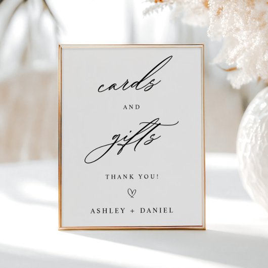 Poster Cartes et cadeaux Mariage moderne