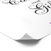 Poster Cartes et cadeaux. Mariage rose et violet (Coin)