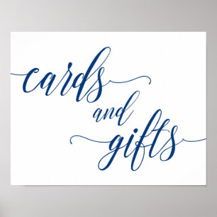Poster Cartes et cadeaux Mariage Signal bleu Marine Calli