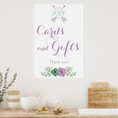 Poster Cartes et cadeaux mariage signalétique fleur botha (Cuisine)