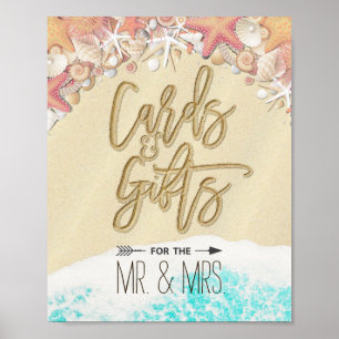 Poster Cartes et cadeaux Mariage Summer Sandy Beach Starf