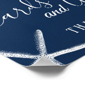 Poster Cartes et cadeaux Marine Blue Seashells Plage Mari (Coin)