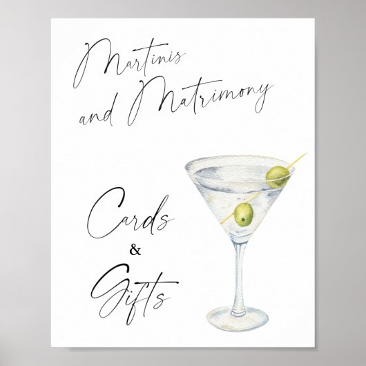 Poster Cartes et cadeaux Martini Bridal (Devant)